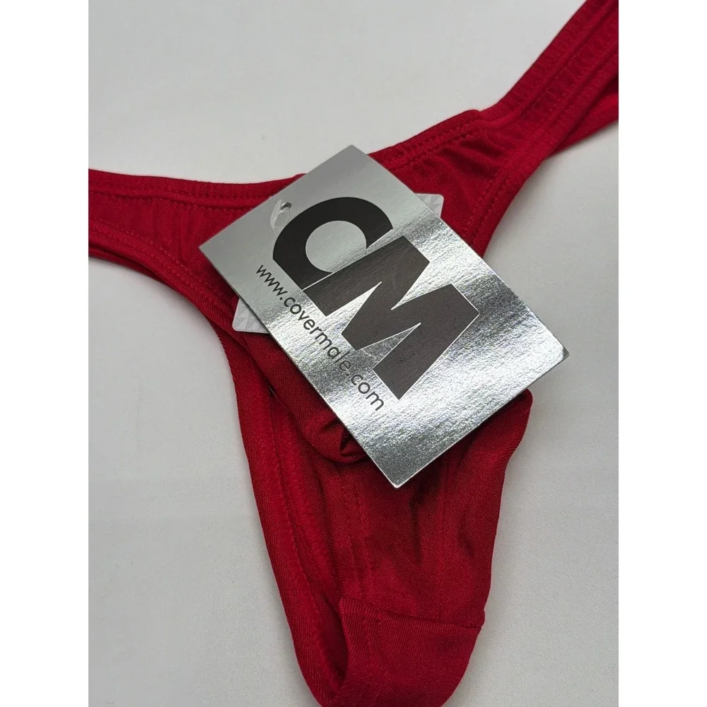 Cover Male Mens Red Pouch Thong Low Rise Underwear Size L 202
